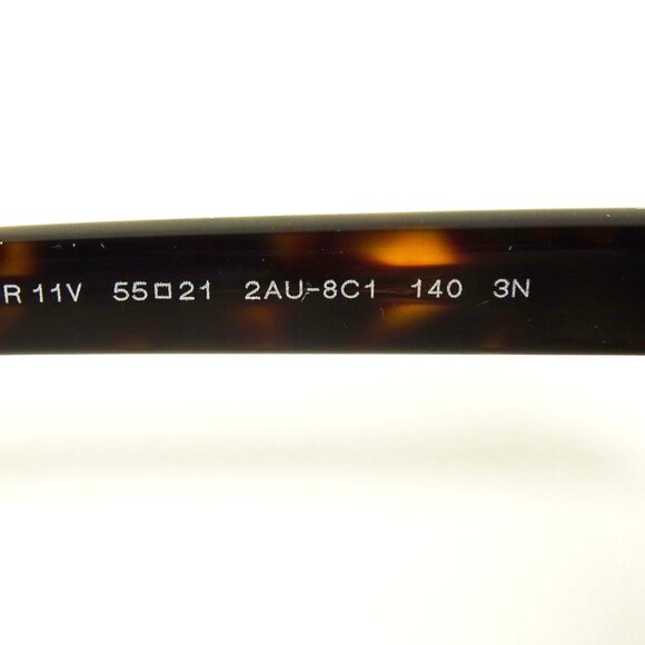 PRADA SPR 11V 2AU-8C1 Cat Eye Tortoise Frame Brown Lens 55-21-140 Sunglasses - Picture 6 of 7